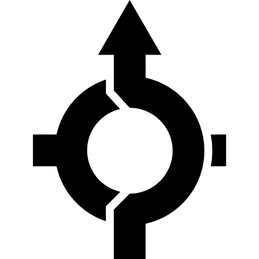 Road circular turning point